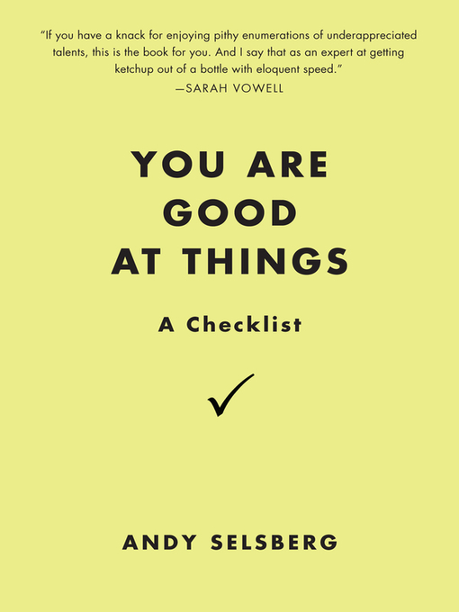 Cover image for You Are Good at Things